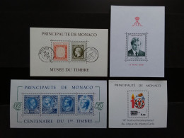 MONACO - 4 BF Anni '80/'90 - Nuovi ** (sottofacciale) + Spese Postali - Ongebruikt