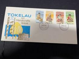 1-5-2024 (3 Z 32) FDC Tokelau - 1982 - Handicraft - Tokelau