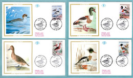 FDC France 1993 - Nature De France - Canards - YT 2785 à 2788 - Le Hale Piette, Le Fuligule Nyroca, Le Tadorne... - 1990-1999