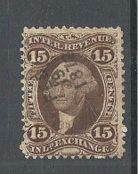 USA O 1872 Tax Inter. Revenue Taxe Inland Exchange G. Washington 15 C. - Fiscali