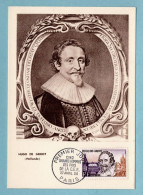 Carte Maximum 1963 - Grands Hommes De La C.E.E. - Hugo De Groot - YT 1386 - Paris - 1960-1969