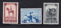 Belgium - 1954 King Albert Monument Fund Charity Set 3v MH - Unused Stamps