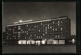 AK Magdeburg, Hotel International Bei Nacht  - Sonstige & Ohne Zuordnung