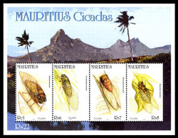 Mauritius 2002 Cicadas Souvenir Sheet Unmounted Mint. - Mauricio (1968-...)