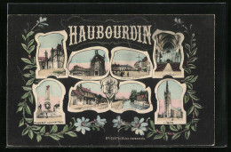 CPA Haubourdin, Monument Des Combattans, L'Hospice, Place Sadi-Carnot  - Haubourdin