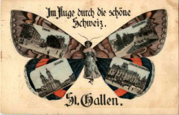 Gruss Aus St. Gallen - Schmetterling - San Gallo
