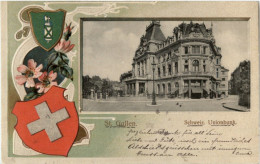 St. Gallen - Schweiz. Unionbank - Prägekarte - San Galo