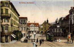 St. Gallen - Marktplatz Mit Tram - Saint-Gall