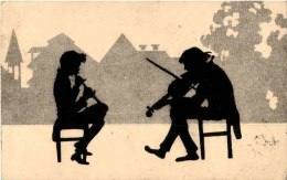 Musik - Scherenschnitt - Silhouette