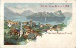 Vitznau - Litho - Chemin De Fer De L Est - Vitznau