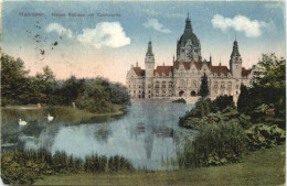 Hannover - Neues Rathaus Mit Teichpartie - Hannover