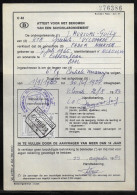 Belgium Parcel Stamp Sc. Q407 On Document C42 “Certificate For Obtaining A School Subscription” Vilvoorde 22.08.83 - Documenti & Frammenti