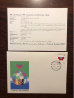 THAILAND FDC COVER 1990 YEAR AIDS SIDA HEALTH MEDICINE STAMPS - Thaïlande