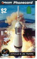 AUSTRALIA $2 APOLLO II ROCKET GOING TO MOON 25 YEARS AUS-148 PRIVATE ISSUE MINT READ DESCRIPTION !! - Australia