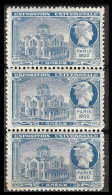 FRANCE ERINOPHILIE Fair EXPOSITION UNIVERSELLE 1900 PARIS GRECE GREECE  BLOCK OF 3 Vignette CINDERELLA MNH** - 1900 – Parigi (Francia)