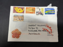 1-5-2024 (3 Z 34) Letter Posted From Switzerland To Australia In 2024 (1 Cover) With Many Stamps - Brieven En Documenten