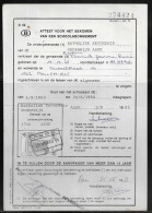 Belgium Parcel Stamp Sc. Q407 On Document C42 “Certificate For Obtaining A School Subscription” In Asse 25.08.83 - Documents & Fragments