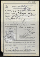 Belgium Parcel Stamp Sc. Q407 On Document C42 “Certificate For Obtaining A School Subscription” 24.08.83 - Documenten & Fragmenten