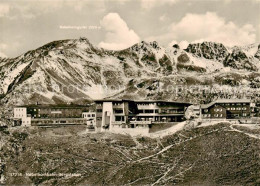 73829087 Nebelhornbahn Bergstation Mit Hotel Hoefatsblick Und Edmund Probsthaus  - Oberstdorf