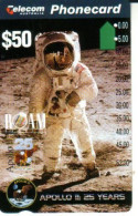 AUSTRALIA $50 APOLLO II ASTRONAUT ON THE MOON 25 YEARS AUS-152 PRIVATE ISSUE MINT READ DESCRIPTION !! - Australië