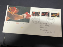 1-5-2024 (3 Z 34) Australia (posted Letter) Seoul 1988 Olympic FDC (illegally Used As Postage In 2024) - Storia Postale