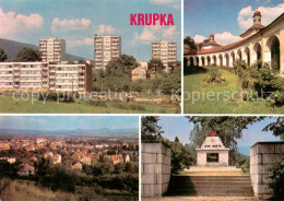 73662957 Krupka Wohnsiedlung Hochhaeuser Arkaden Denkmal Stadtpanorama Krupka - Tchéquie