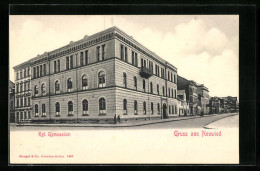 AK Neuwied, Kgl. Gymnasium Mit Strassenpartie  - Neuwied