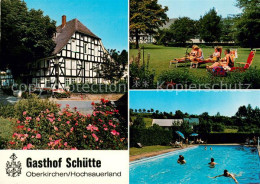 73662279 Oberkirchen Sauerland Gasthof Schuette Liegewiese Swimming Pool Oberkir - Schmallenberg