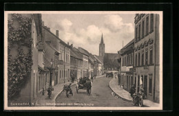 AK Sommerfeld /N.-L., Nikolaistrasse Mit Nikolaikirche Und Fuhrwerken  - Andere & Zonder Classificatie