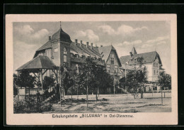 AK Ost-Dievenow, Erholungsheim Silvana Mit Pavillon Und Strasse  - Pommern