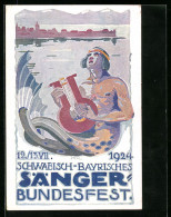 Künstler-AK Lindau I. B., Schwäbisch-Bayrisches Sänger-Bundesfest 1924, Sängerfest  - Sonstige & Ohne Zuordnung