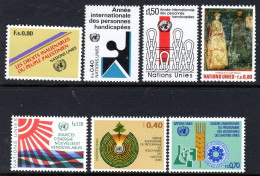 UNITED NATIONS UN GENEVA - 1981 COMPLETE YEAR SET (7V) AS PICTURED FINE MNH ** SG G98-G104 - Unused Stamps