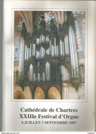 REVUE CATHEDRALE DE CHARTRES FESTIVAL D ORGUE 1997 - Programme