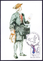 Belgium 1982 Maxi Card, Postman Of 17th Century, Petite Poste De Paris, Painting - 1981-1990