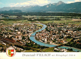 73661656 Villach Kaernten Fliegeraufnahme Mit Drau Und Mittagskogel Villach Kaer - Sonstige & Ohne Zuordnung