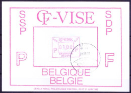 Belgium 1992 Maxi Card, ATM Labels, Postal Workers Cultural Days - 1991-2000