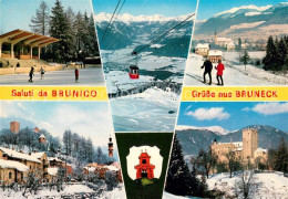 73661241 Bruneck Eisbahn Seilbahn Panorama Schloss Bruneck - Other & Unclassified