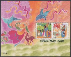 Sri Lanka Ceylon 2001 MNH MS Christmas, Christianity, Christian, Religion, Festival, Deer, Birds, Child, Miniature Sheet - Sri Lanka (Ceilán) (1948-...)