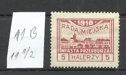 Poland Polen 1918 Przedborz Local Post Michel 11 B * - Nuovi