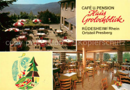 73661068 Presberg Rheingau Cafe Pension Haus Grolochblick Gastraum Terrasse Pres - Rüdesheim A. Rh.