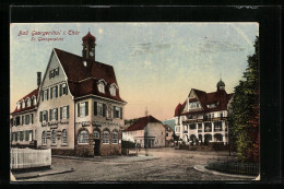 AK Bad Georgenthal I. Thür., St. Georgenplatz Mit Hotel  - Georgenthal