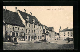 AK Neustadt A. Orla, Marktplatz Mit Denkmal  - Neustadt / Orla