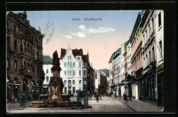 AK Köln, Waidmarkt Mit Springbrunnen  - Koeln