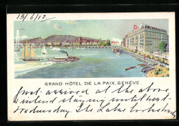 Künstler-AK Geneve, Grand Hotel De La Paix  - Sonstige & Ohne Zuordnung
