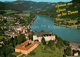 73660825 Grein Donau Oberoesterreich Fliegeraufnahme Mit Schloss Greinburg Grein - Sonstige & Ohne Zuordnung