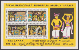 Sri Lanka Ceylon 1990 MNH MS Buddhism, Buddha, Buddhist New Year, Religion, Miniature Sheet - Sri Lanka (Ceilán) (1948-...)