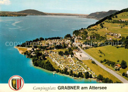73660744 Steinbach Attersee Campingplatz Grabner Fliegeraufnahme Steinbach Atter - Autres & Non Classés
