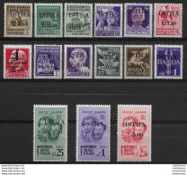 1945 Istria Pola Yugoslavian Occupation 15v. MNH Sassone N. 22/36 - Autres & Non Classés