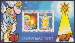 Sri Lanka Ceylon 1987 MNH MS Christmas, Christianity, Christian, Religion, Miniature Sheet - Sri Lanka (Ceylon) (1948-...)