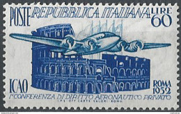 1952 Italia Diritto Aeronautico MNH Sassone N. 697 - 1946-60: Nuovi